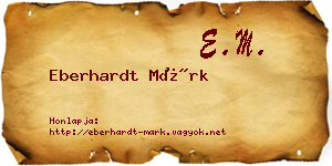 Eberhardt Márk névjegykártya